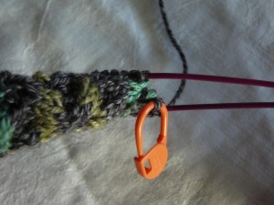 Safety pin marker in action